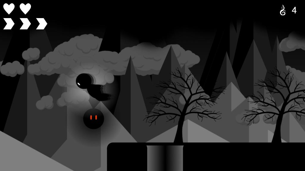 A limbo type platformer with a dark atmosphere.